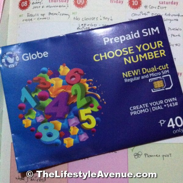 Globe Prepaid Choose Your Number SIM Card